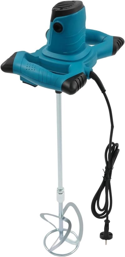 Betonmixer - Cementmixer Roerder - Materiaalmengen - 6 Snelheden Instelbaar - 2400 W - Blauw