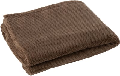 J-Line plaid Snuggle - polyester - bruin