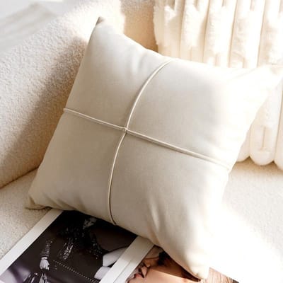 Kussenhoes 45x45 Zwart Wit Kleur Kussens Decoratieve Kussensloop voor Bankkussens Luxe Decoratie Huis 45x45cm beige