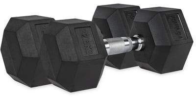 VirtuFit Hexa Dumbbell Pro Set - 2 x 32,5 kg - Hexagon Dumbbell - Krachttraining - Set van 2