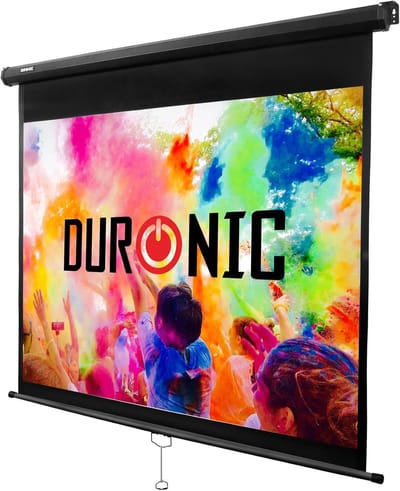 Projectiescherm Handmatig - Beamerdoek Rolbaar - Films Kijken - Kreukvrij Doek - 1425 x 1075 cm - Wit