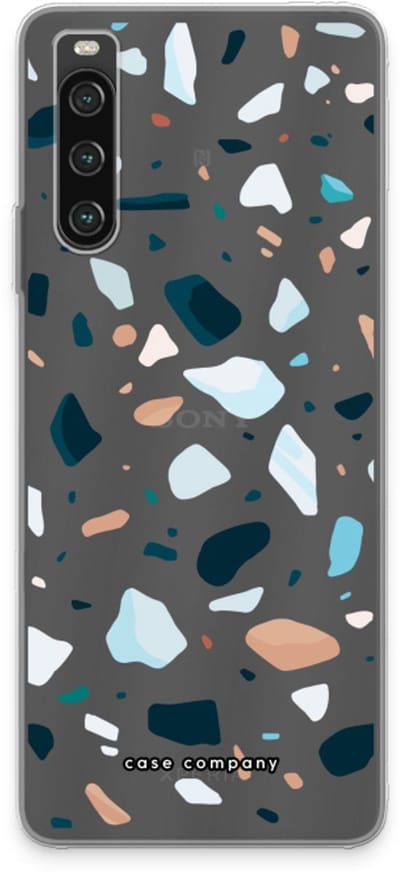 Case Company® - Hoesje geschikt voor Sony Xperia 10 IV hoesje - Terrazzo N°13 - Soft Cover Telefoonhoesje - Bescherming aan alle Kanten en Schermrand