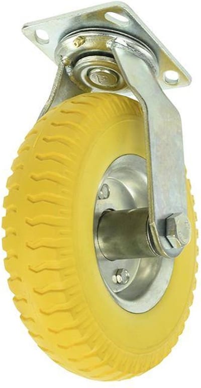 Benson Zwenkwiel met antilek band - 130 kg draagkracht - 2.50-4 - Geel