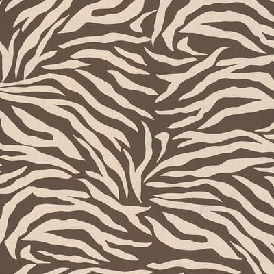 Dieren patroon behang Profhome 782172-GU vliesbehang hardvinyl warmdruk in reliëf glad met zebra patroon mat crème bruin 5,33 m2