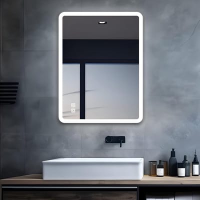 Badkamerspiegel met Led Verlichting en Bluetooth - 100 x 60 cm met Dimbare Aanraakschakelaar
