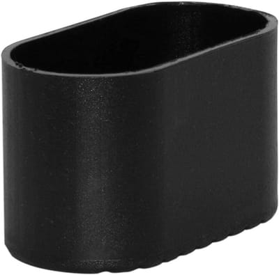 16 Stuks Stoelpoot Beschermers - Niet-Markerend Hard PP Kunststof Ovalen Meubelpoot Kapjes - Zwart, 25 x 50mm, Vloerbescherming, Meubelaccessoires, Duurzaam