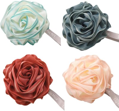 Romantische Luffa-spons voor een Luxueuze Douche - Exfoliërende Badaccessoires - Superzacht en Duurzaam - 2 Stuks (Rood + Groen)