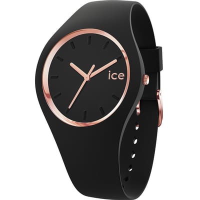 Ice Watch ICE glam - Black Rose-Gold 024521 Horloge - Siliconen - Zwart - Ø 37 mm