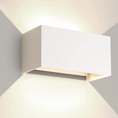 FUPE 25 W led-wandlamp voor binnen en buiten, IP65 waterdicht, aluminium buitenlamp, buitenverlichting, huiswand, omhoog en omlaag instelbare lichtstraal, wit, 4000 K, natuurlijk wit