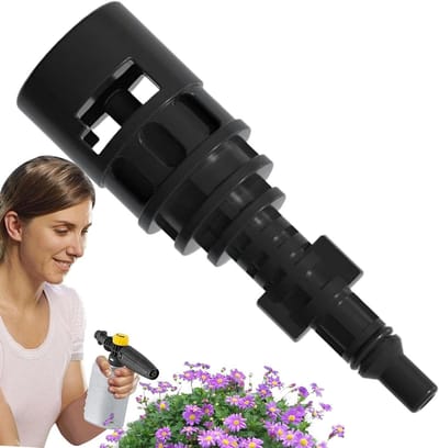 Hogedrukadapter - Slangkoppeling - Terras Reinigen - Snelle Installatie - 1/4 inch - Zwart