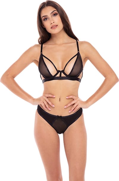 Rene Rofe Lingerie Lingerie set -S/M- NEW IN TOWN 2 PC Zwart
