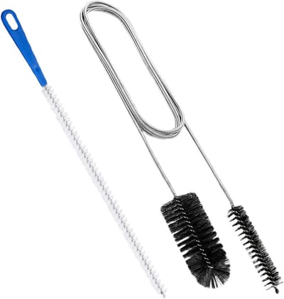 Afvoer Reinigingsborstel - Pijpenreiniger - Verstoppingen Oplossen - Uitschuifbare Veer - 155 cm Lengte - Grijs