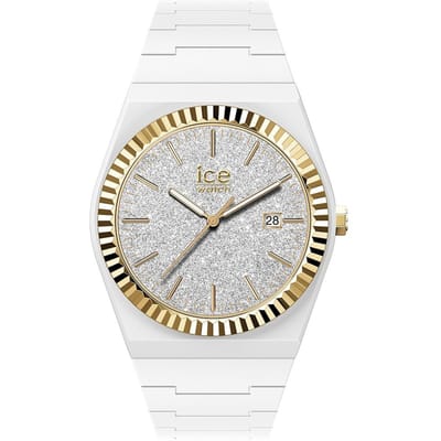Ice Watch ICE power - PW1 - White glitter 024767 Horloge - Siliconen - Wit - Ø 36 mm