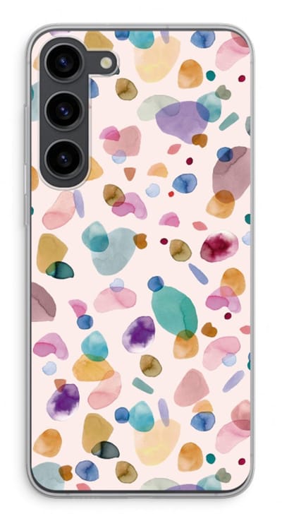 Case Company® - Hoesje geschikt voor Samsung Galaxy S23 Plus hoesje - Terrazzo Memphis - Soft Cover Telefoonhoesje - Bescherming aan alle Kanten en Schermrand