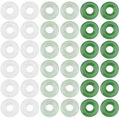 Dailygoods- Glaskralen 90 Stuks - Donutkralen - 12,5 mm Diameter