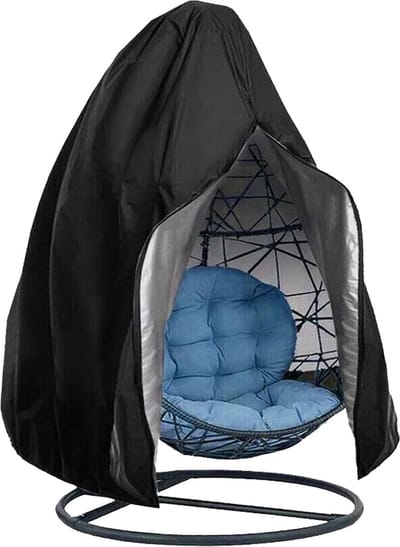 Hangstoelhoes, outdoor, swing Egg Chair Cover, waterdicht, anti-stof met ritssluiting en trekkoord, 210D Oxford-stof, veranda, tuin, gazon, stoelbescherming, meubelaccessoires, 115 x 190 cm