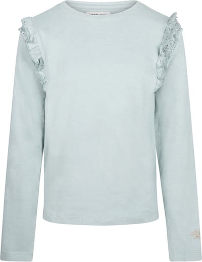 No Way Monday-Girls T-shirt ls-Faded green - Maat 110
