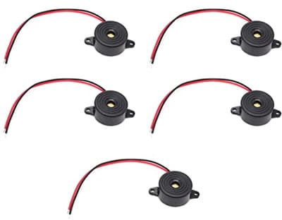 5 Stuks Elektronische Alarmzoemer Met Draadkabels - Actieve Piëzo-Zoemer Voor Diverse Projecten