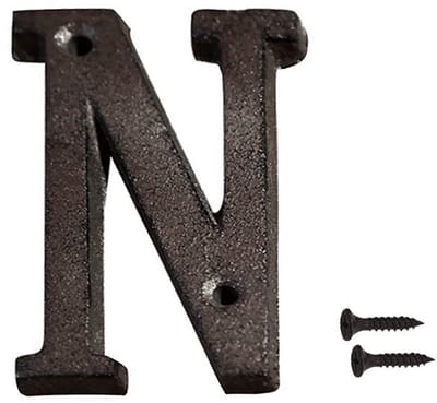 NTH products- Huisnummer Gietijzer 7.5cm - Zwart Huisnummer - Duurzaam Staal - Eenvoudig te Installeren - Geschikt voor Thuis - Premium Kwaliteit - Adresnummer