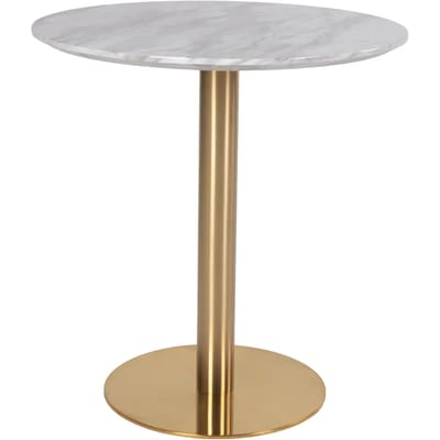 Eettafel met marmeren blad en koperen onderstel House Nordic Bolzano