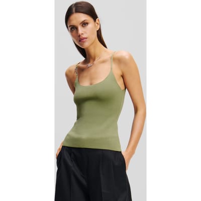 Karl Lagerfeld Knit Tank Oil Green Taglia: XL | Canottiere Outlet | Donna | Verde