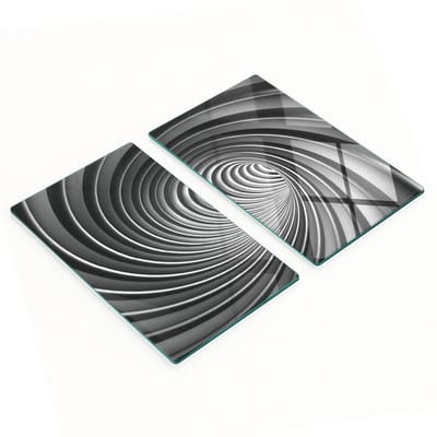Glazen snijplanken voor in de keuken met abstracte wervelende afbeeldingen 2x30x52 cm