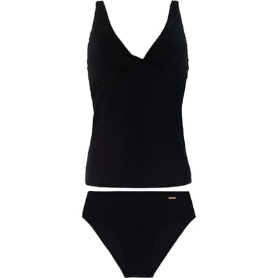 Protest PRTGails - Tankini set Dames - Normale pasvorm - Uitneembare vulling - Hoge taille - Volledige dekking - Zwart
