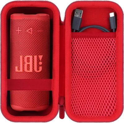 Duurzame Hard Protective Case voor Compacte Bluetooth Speaker - Rood, Schokbestendig en Waterdicht