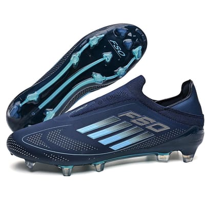 Lichte ademende heren voetbalschoenen FG lange noppen buitenshuis indoorsport schoenen bieden super sterke grip 35
