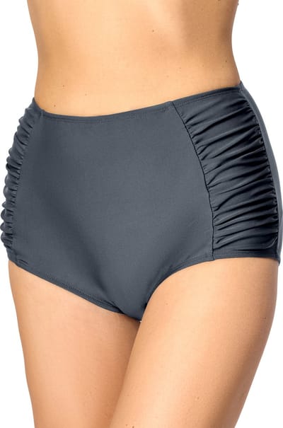 Merry Style Dames Zwembroek - Bikinibroekje - Elastische tailleband – Polyamide & Elastaan – Grafiet (9154) – 34 - MS-MS10-119-SL
