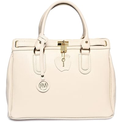 Roberta M Beige Rundleer Tas