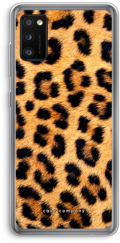 Case Company® - Hoesje geschikt voor Samsung Galaxy A41 hoesje - Luipaard - Soft Cover Telefoonhoesje - Bescherming aan alle Kanten en Schermrand