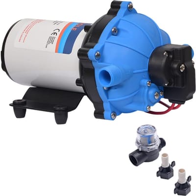 12V Waterdruk Membraanpomp 5-Kamer Zelfaanzuigende Pomp 5.5GPM Wateroverdrachtspomp 70PSI met 12V