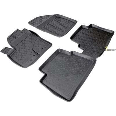 Doublures NORM | Tapis De Sol En Caoutchouc TPE Toutes Saisons Pour Ford C-Max 2003-2010 noir