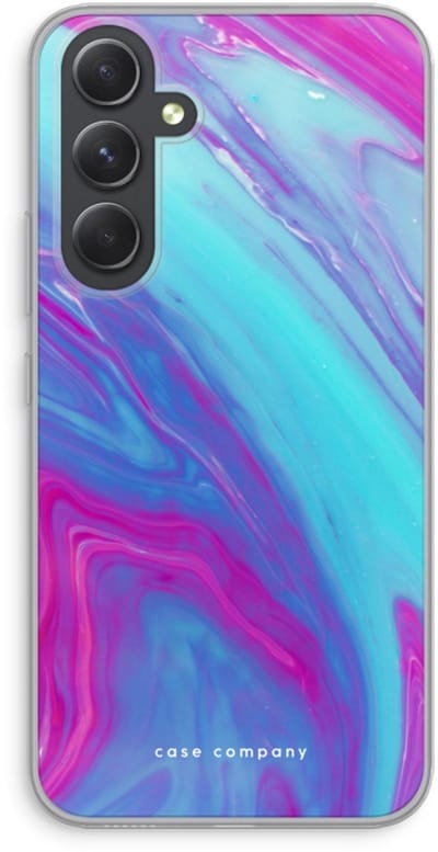 Case Company® - Hoesje geschikt voor Samsung Galaxy A54 hoesje - Zweverige regenboog - Soft Cover Telefoonhoesje - Bescherming aan alle Kanten en Schermrand