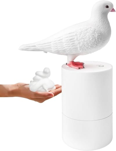Automatische Zeepdispenser 300ml voor Badkamer en Keuken, Elektronische Contactloze Schuimde dispenser met Infrarood Bewegingssensor, Wit en Hygienisch Gebruik