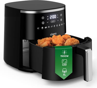 Airfryer - Hete Lucht Oven - Gezond Koken - Digitale Touch Panel - 5 Liter Capaciteit - Zwart