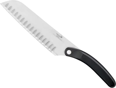 Déglon Santokumes – Breed Alvéolair Lemmet – Ergonomisch Houten Handvat – 18 cm – Zwart