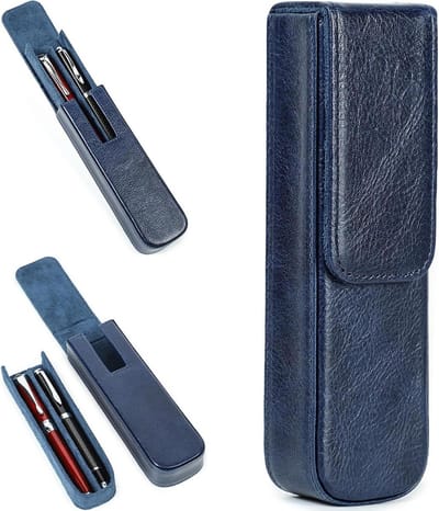 Etui voor Pennen - Pennenhouder Etui - Pennnen Opbergen - Handgemaakt Top Grain Leer