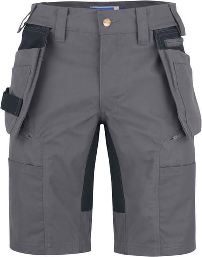 ProJob 3521 STRETCHSHORT MET AFNEEMBARE SPIJKERZAKKEN 643521 - Grijs - C48