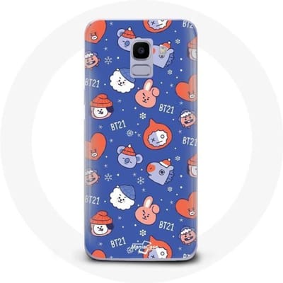 Coque pour Samsung Galaxy A6 2018 BTS Bangtan Sonyeondan BT21 Noël 2023