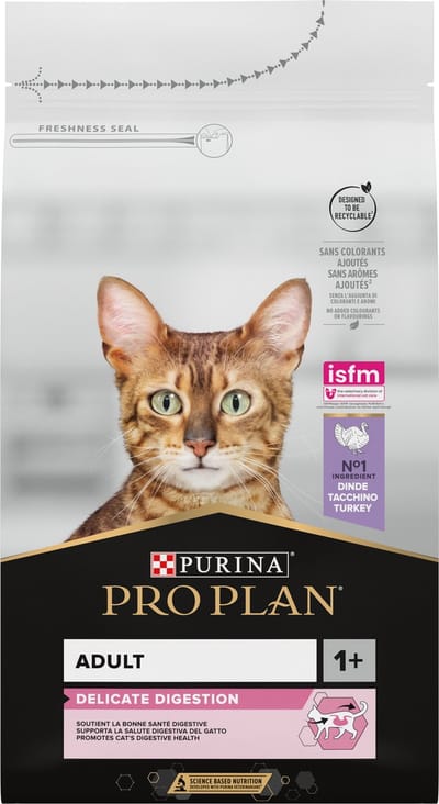 Pro Plan Adult Delicate Digestion - Katten droogvoer - Kalkoen - 6 x 1,5 kg