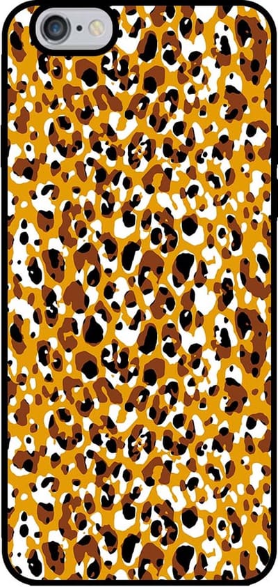 Smartphonica Telefoonhoesje voor iPhone 6/6s met panterprint - TPU backcover met luiaardprint - Bruin geschikt voor iPhone 6/6s