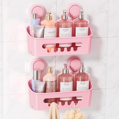 Douche Caddy Badkamer Plank - Suction Cup 2 Pack - Ruimtebesparend - Perfect voor badkamerorganisatie - ShopVlot