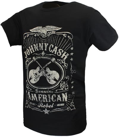 Johnny Cash American Rebel T-Shirt - Officiële Merchandise - S