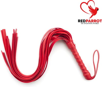Zweep | SM | Leder | Luxe uitvoering | Sex Zweep | Rood