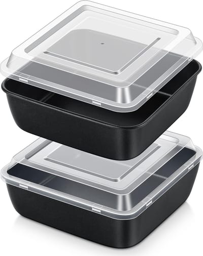 Dailygoods - Antiaanbaklaag Taartvorm Set van 2, 15 x 15 cm