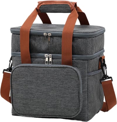 Geïsoleerde Koeltas - Lunchbox Waterdicht - Buitenactiviteiten - Lekvrije Oxford Film - 15 Liter Inhoud - Grijs