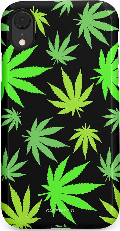 Casetastic Hoesje Geschikt voor Apple iPhone Xr - Stijlvolle Beschermende Duo-layer Case - Cannabis