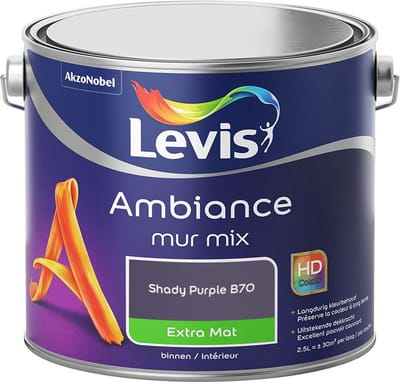Levis - Ambiance Mur Extra Mat Mix - Shady Purple B70 - Mengverf - 2,5 L